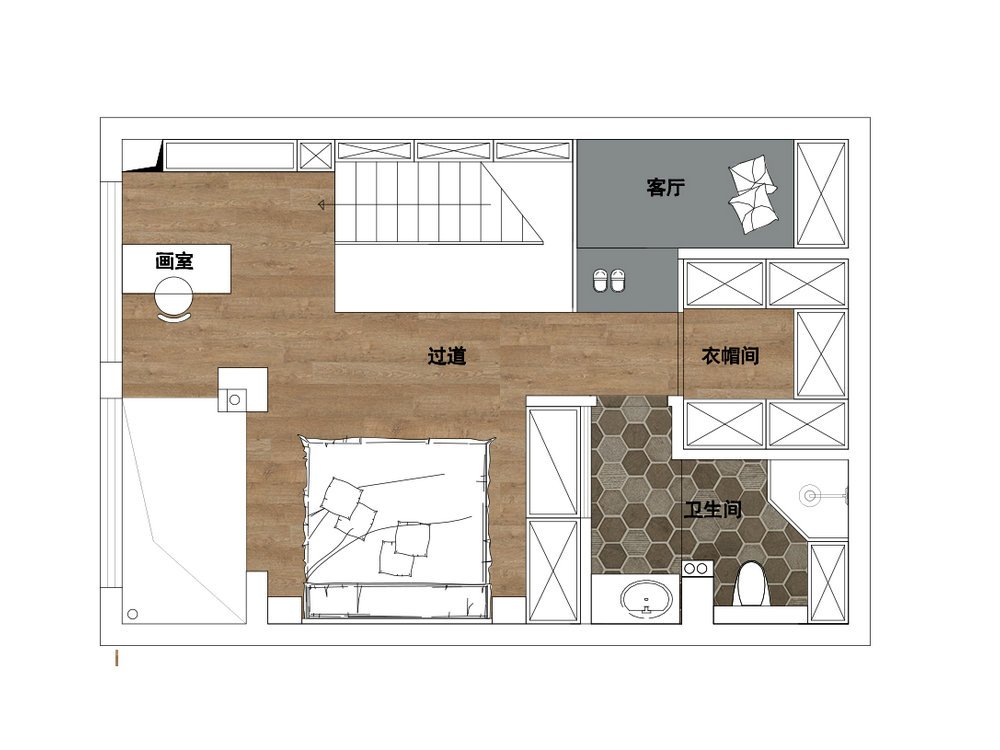 復(fù)地海上?，F(xiàn)代風(fēng)格loft裝修效果圖