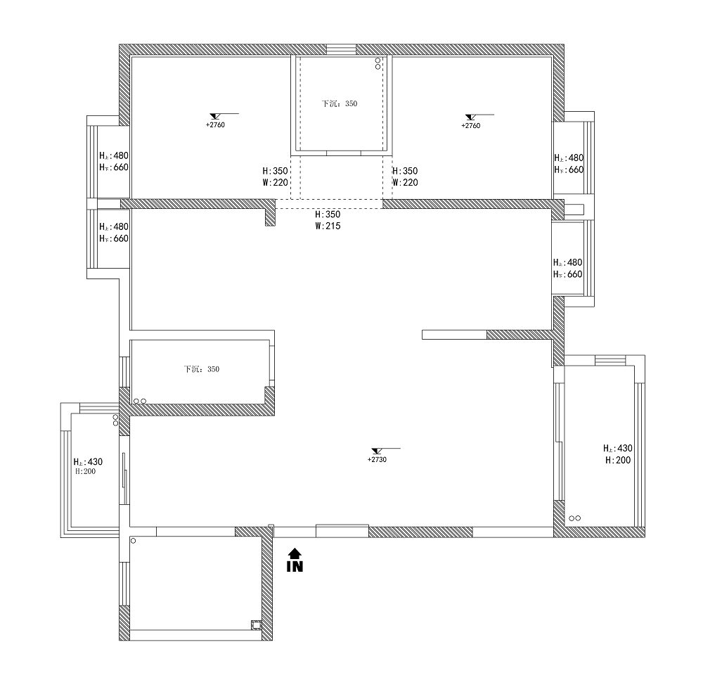 中建鉑公館159平現(xiàn)代簡約風格裝修效果圖